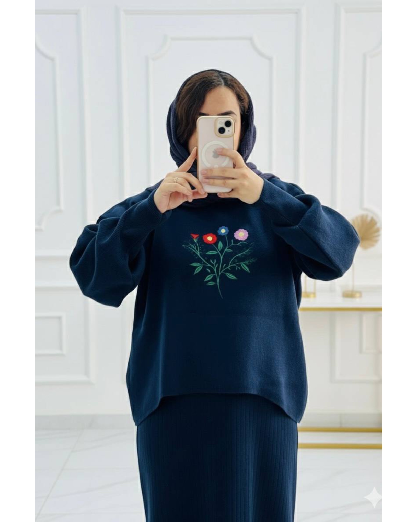 ست سارافون و  رویه بافت مدل گلدوزی کد ۱۰۵