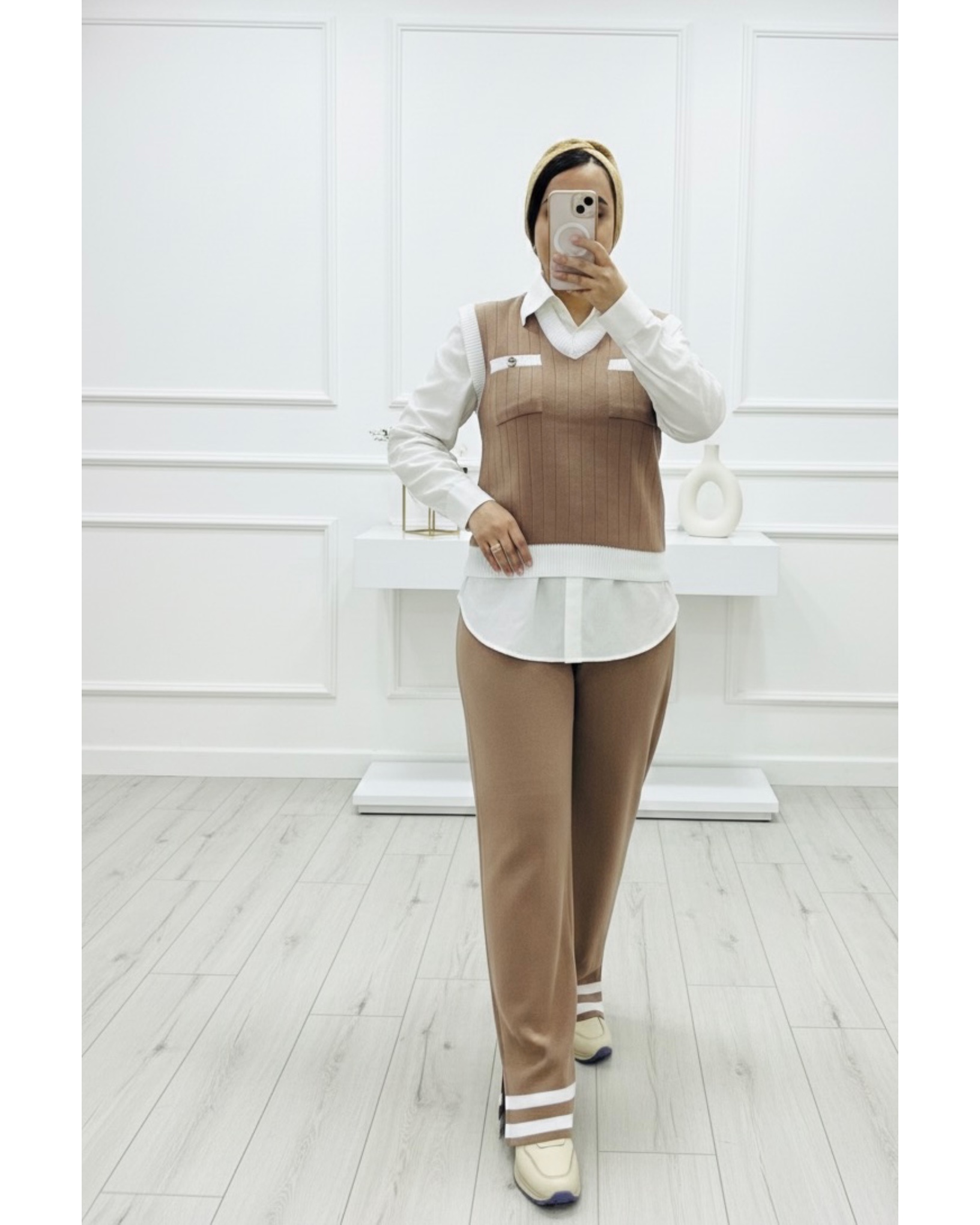 ست ژیله و شلوار بافت کد ۱۱۴